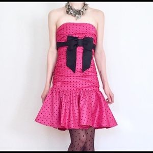 Betsey Johnson Pink Polka Dot Prom Party D…